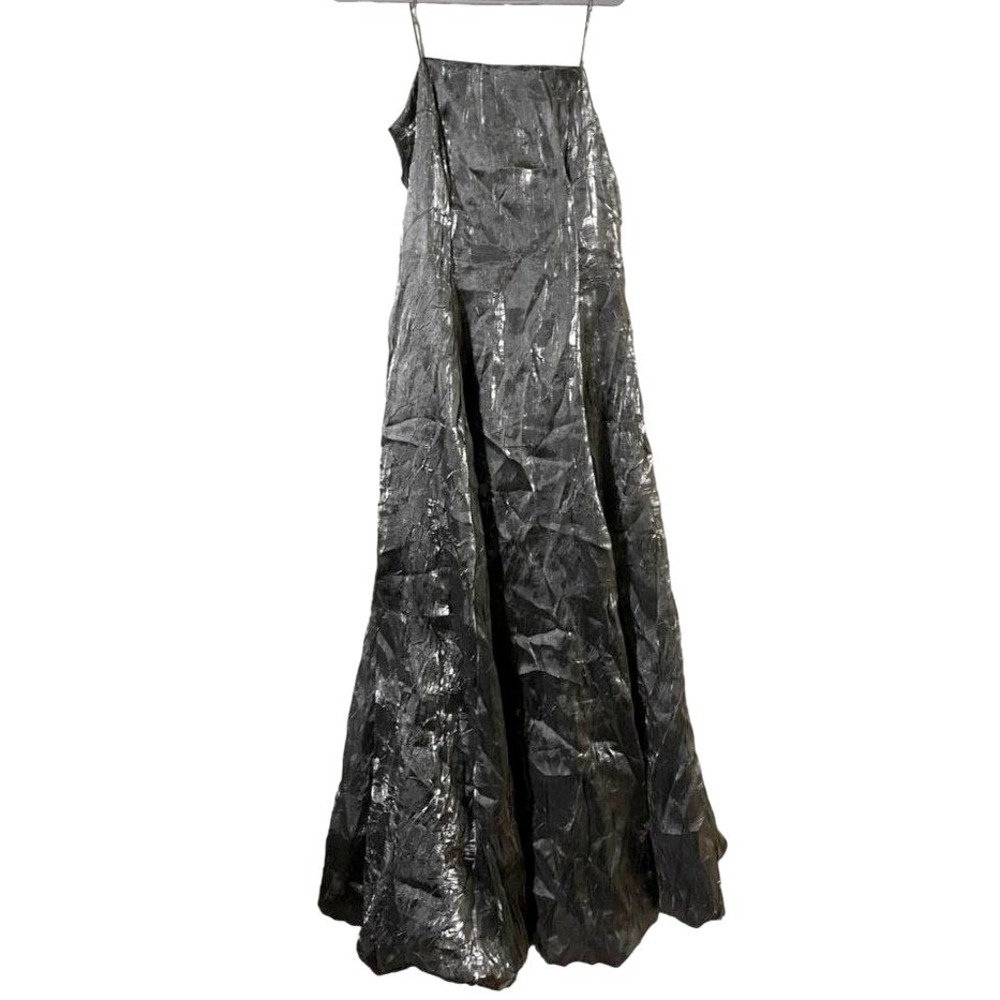 Vintage metallic Silver‎ Formal dress size 6 prom bubble hem